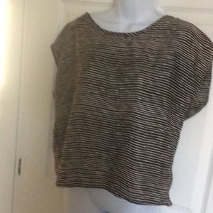 Rumors black and cream split back top